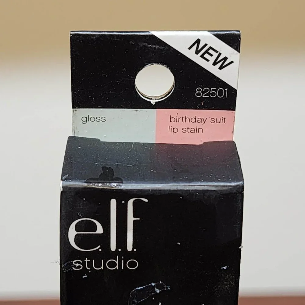 NEW - Elf Birthday Suit Pink Lip Stain and Gloss - Dawn Cream Eyeshadow - NEW